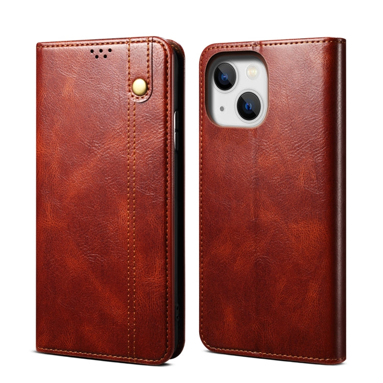 Simple Wax Crazy Horse Texture Horizontal Flip Leather Case