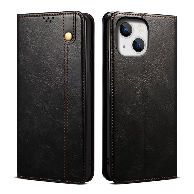 Simple Wax Crazy Horse Texture Horizontal Flip Leather Case