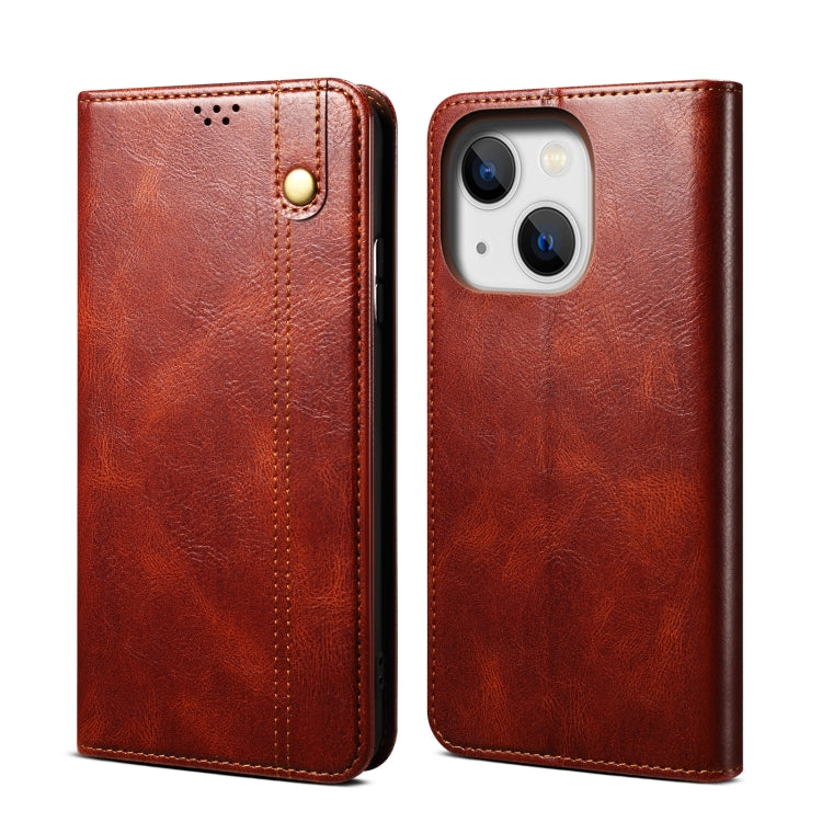 Simple Wax Crazy Horse Texture Horizontal Flip Leather Case