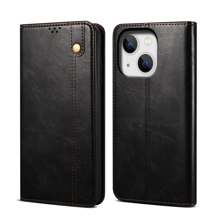 Simple Wax Crazy Horse Texture Horizontal Flip Leather Case