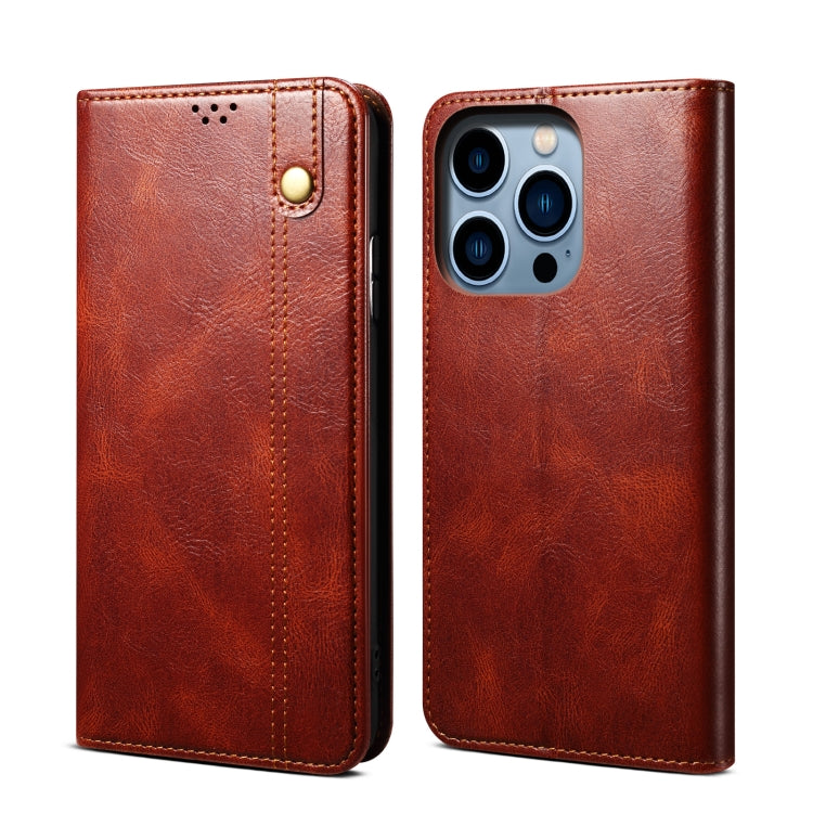 Simple Wax Crazy Horse Texture Horizontal Flip Leather Case