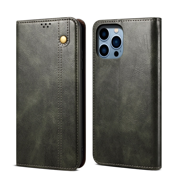 Simple Wax Crazy Horse Texture Horizontal Flip Leather Case