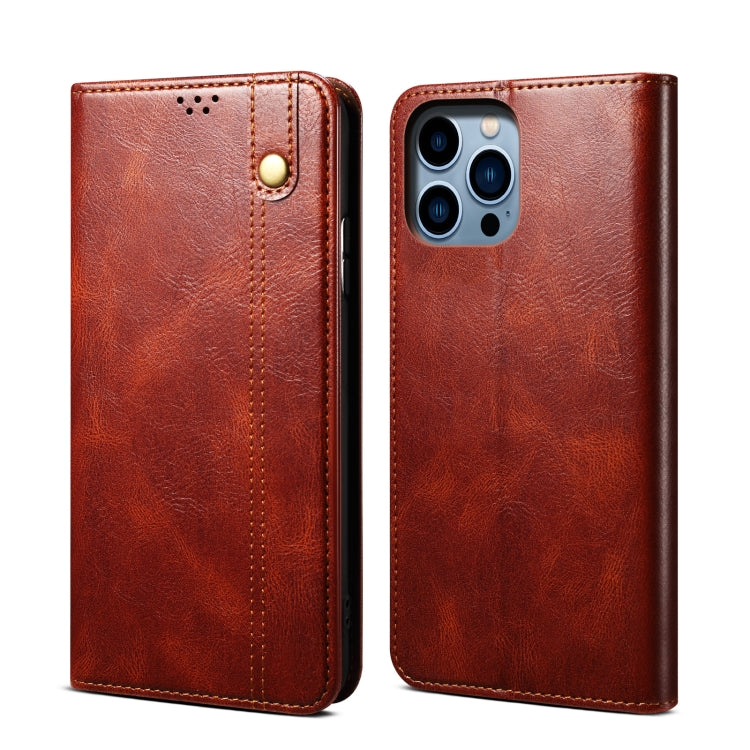 Simple Wax Crazy Horse Texture Horizontal Flip Leather Case