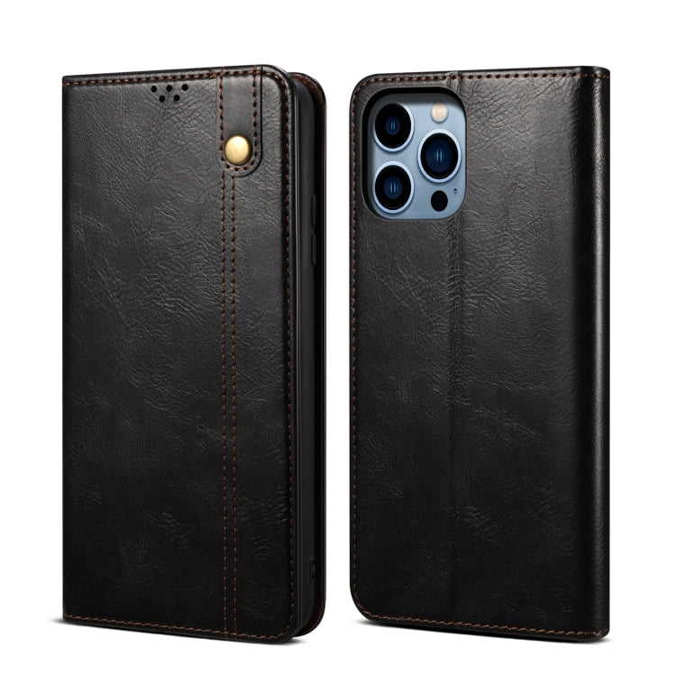 Simple Wax Crazy Horse Texture Horizontal Flip Leather Case