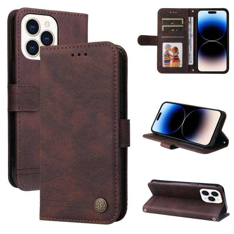 Skin Feel Life Tree Leather Case
