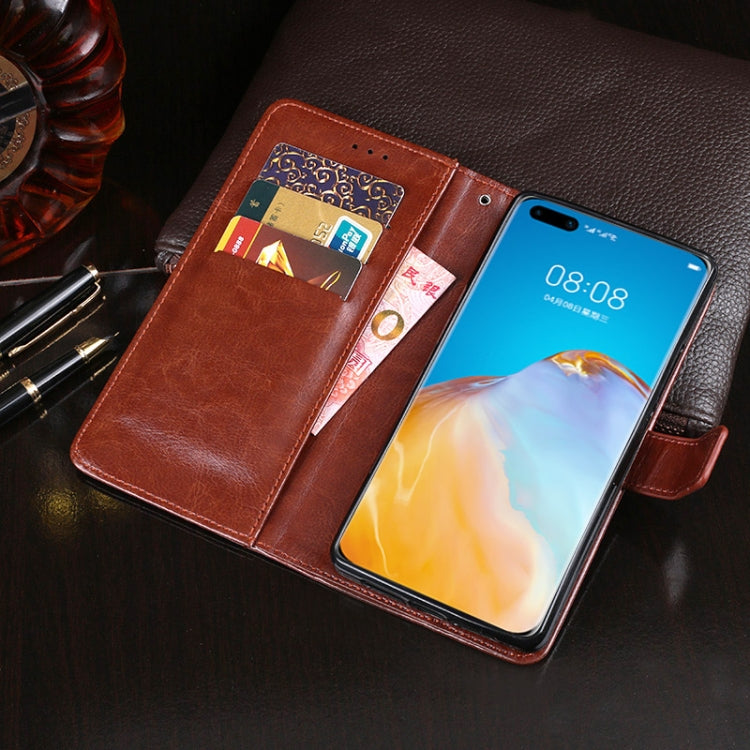idewei Crazy Horse Texture Horizontal Flip Leather Case with Holder & Card Slots & Wallet