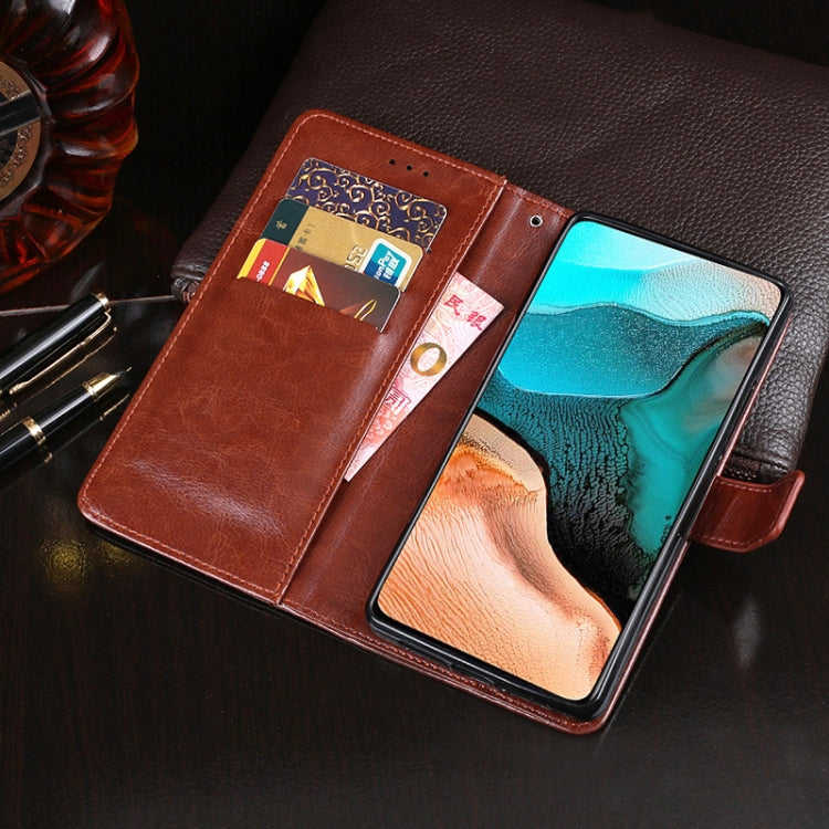 idewei Crazy Horse Texture Horizontal Flip Leather Case with Holder & Card Slots & Wallet