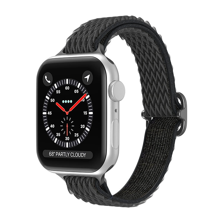 Wave Small Waist Nylon Watch Band For Apple Watch Series, 7 45mm / 6&SE&5&4 44mm / 3&2&1 42mm, 7 41mm / 6&SE&5&4 40mm / 3&2&1 38mm