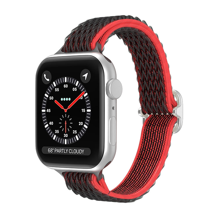 Wave Small Waist Nylon Watch Band For Apple Watch Series, 7 45mm / 6&SE&5&4 44mm / 3&2&1 42mm, 7 41mm / 6&SE&5&4 40mm / 3&2&1 38mm