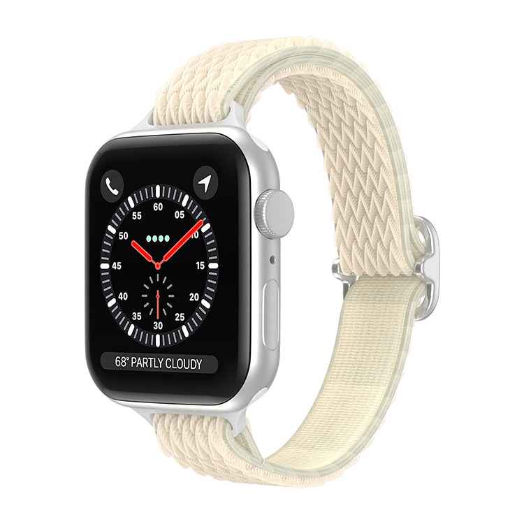 Wave Small Waist Nylon Watch Band For Apple Watch Series, 7 45mm / 6&SE&5&4 44mm / 3&2&1 42mm, 7 41mm / 6&SE&5&4 40mm / 3&2&1 38mm