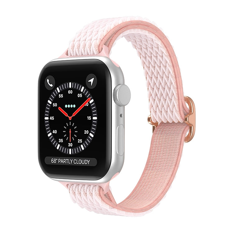 Wave Small Waist Nylon Watch Band For Apple Watch Series, 7 45mm / 6&SE&5&4 44mm / 3&2&1 42mm, 7 41mm / 6&SE&5&4 40mm / 3&2&1 38mm