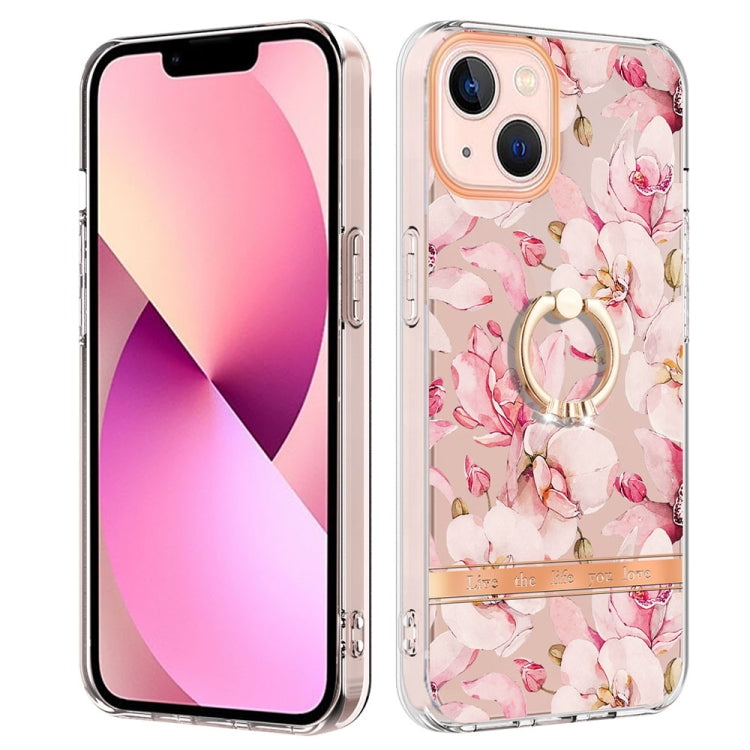 Ring IMD Flowers TPU Phone Case, For iPhone 14, For iPhone 14 Plus, For iPhone 14 Pro, For iPhone 14 Pro Max