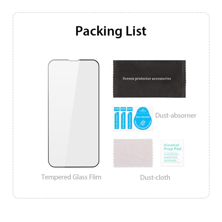 DUX DUCIS 0.33mm 9H Medium Alumina Tempered Glass Film, For iPhone 17e / 16e / 14 / 13 / 13 Pro, For iPhone 14 Plus, For iPhone 14 Pro, For iPhone 14 Pro Max