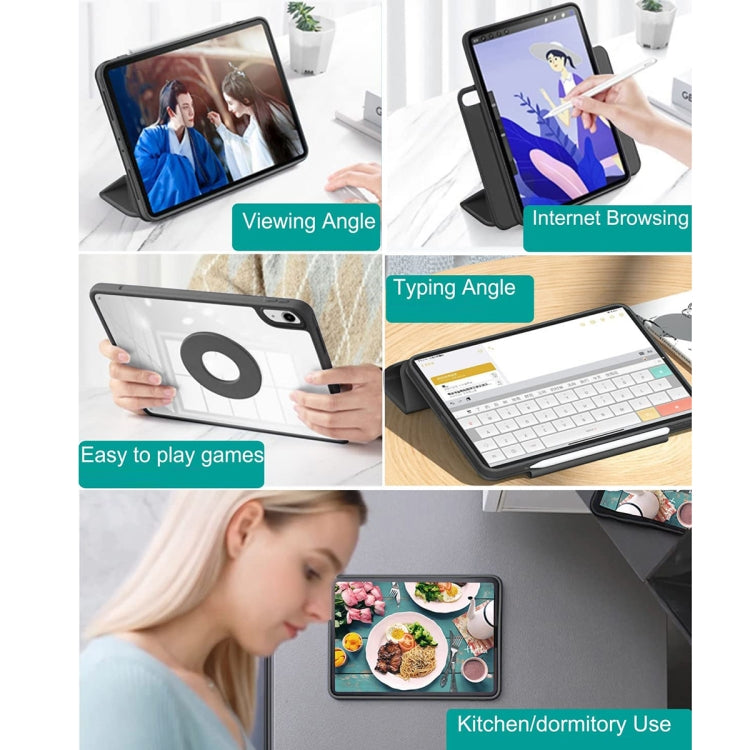 Étui en cuir magnétique rotatif à trois volets pour iPad mini 6 / mini 2024, iPad 10.2 (2019 / 2020 / 2021), iPad Air 2022 / 2020 10.9, iPad Pro 11 (2018 / 2020 / 2021), iPad Pro 12.9 (2018 / 2020 / 2021)