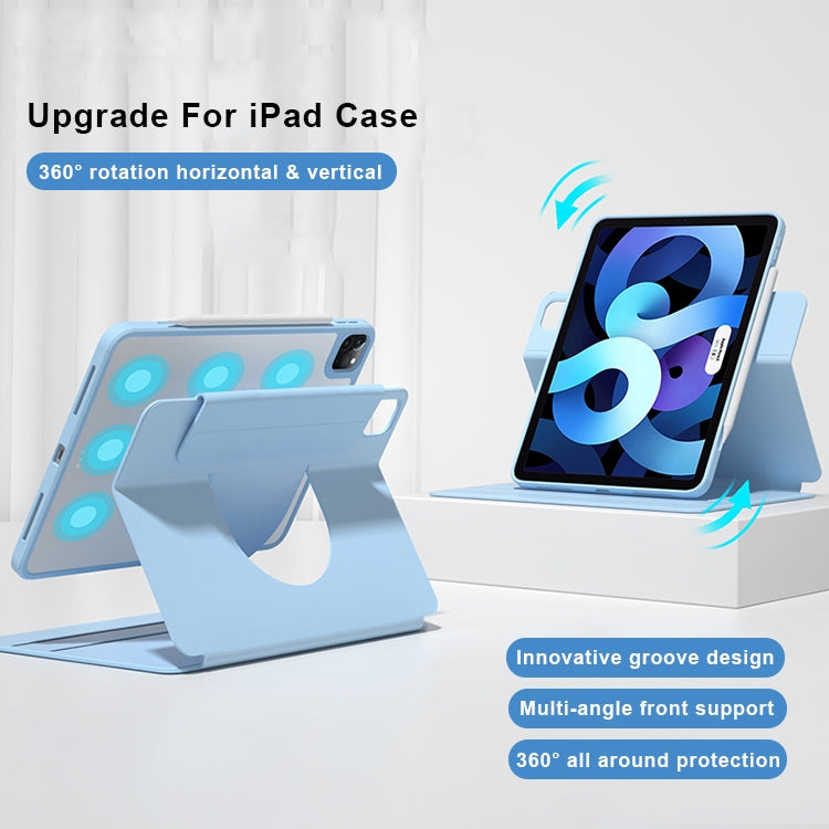 Front Stand Rotating Clear Back Smart Tablet Case, For iPad Pro 12.9 2018 / 2020 / 2021