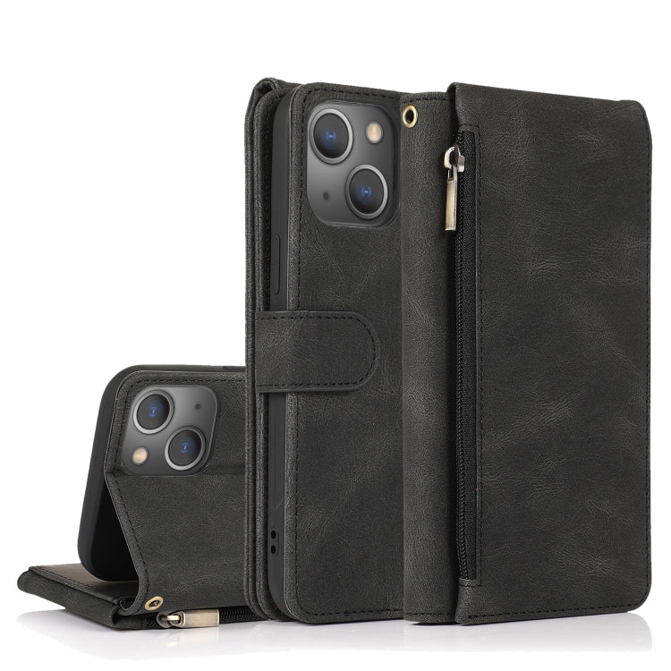 Zipper Wallet Bag Leather Case