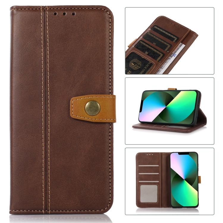 Stitching Thread Calf Texture Leather Phone Case