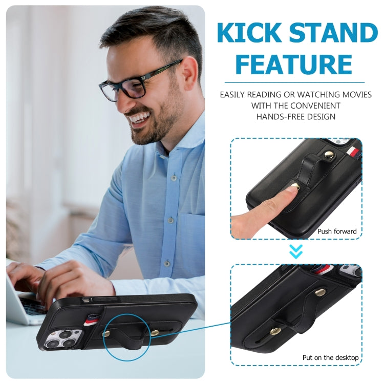 Wristband Kickstand Wallet Leather Phone Case