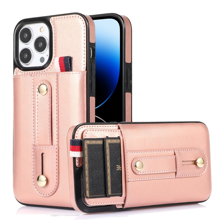 Wristband Kickstand Wallet Leather Phone Case