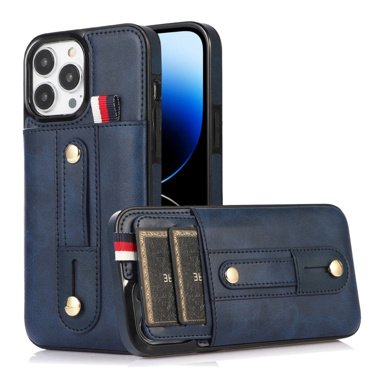 Wristband Kickstand Wallet Leather Phone Case