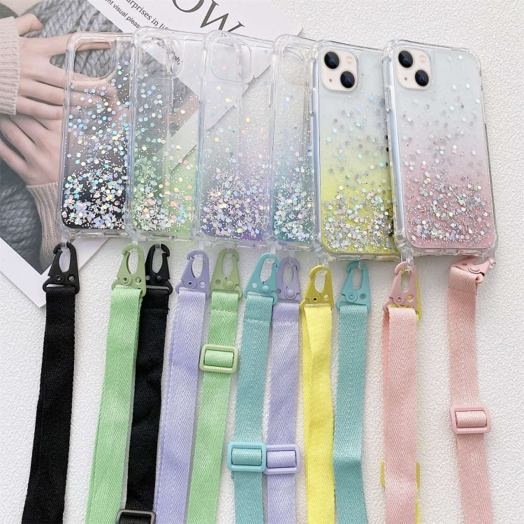 Lanyard Gradient Glitter Epoxy Case