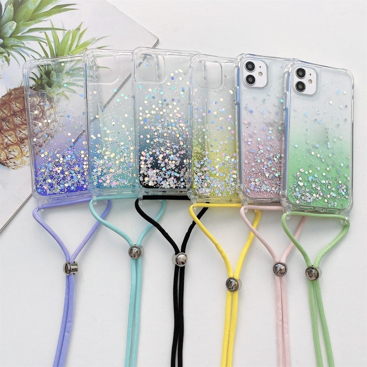 Lanyard Gradient Glitter Epoxy Case