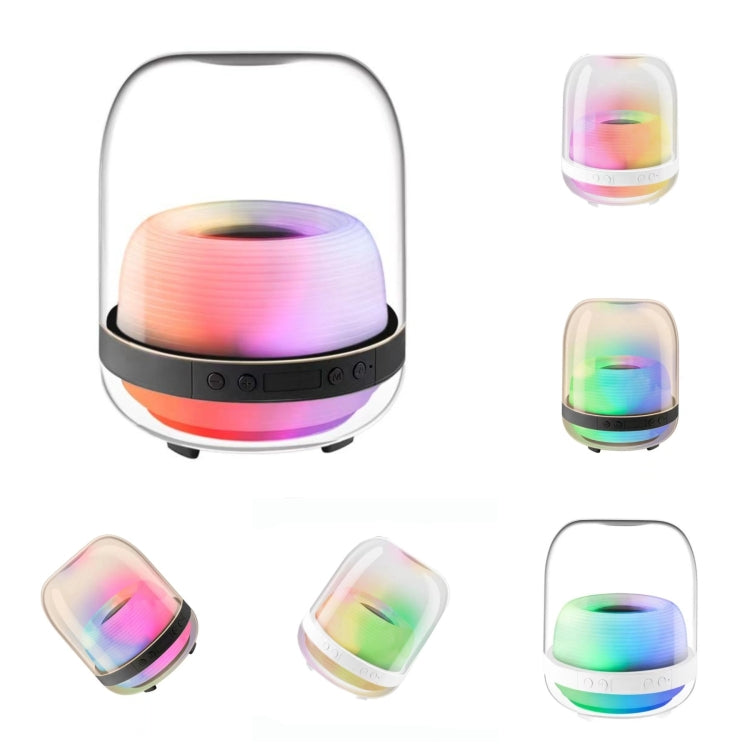 L20 15W Transparent Luminous 6D Stereo Wireless Bluetooth Speaker, White