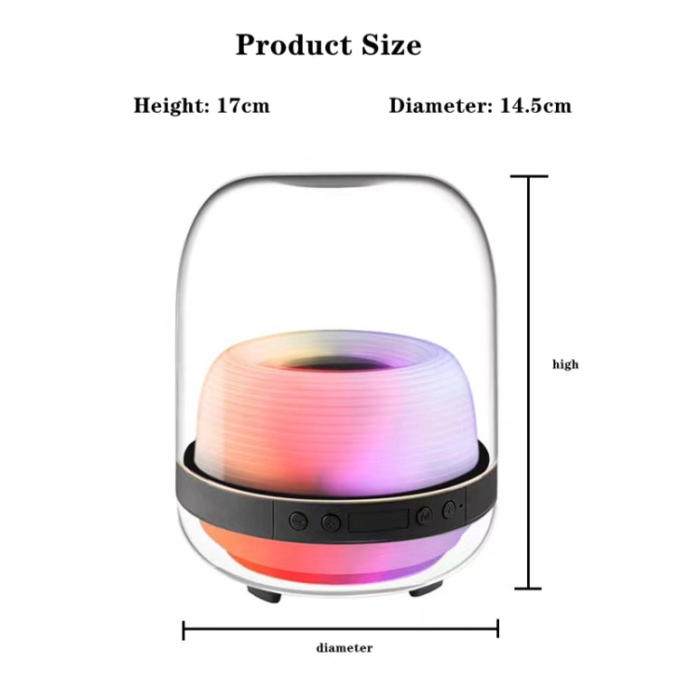 L20 15W Transparent Luminous 6D Stereo Wireless Bluetooth Speaker, White