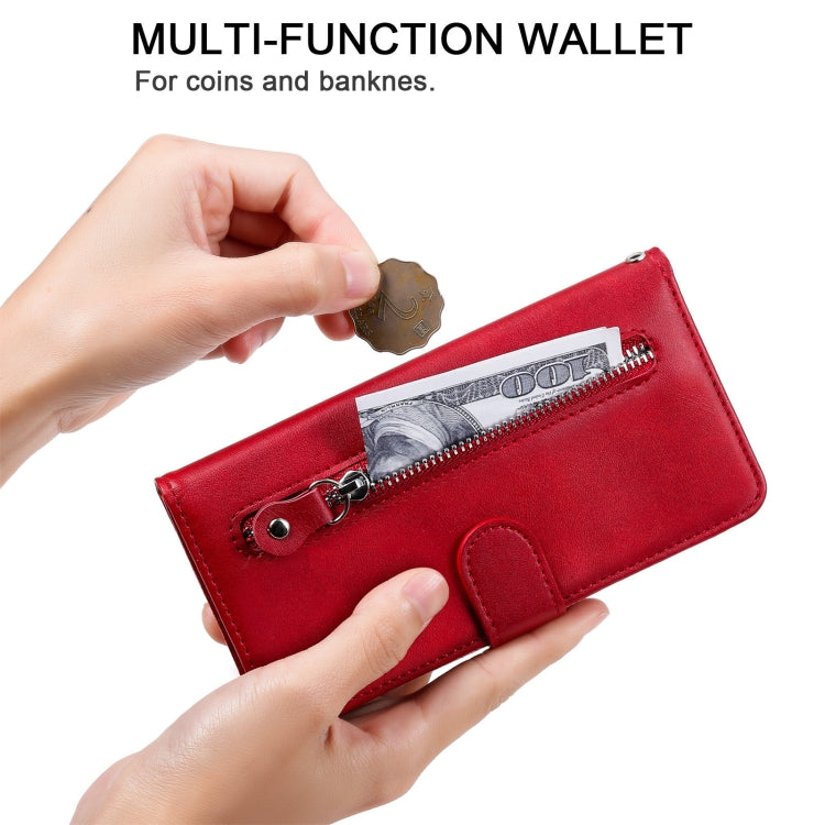 Fashion Calf Texture Zipper Horizontal Flip Leather Phone Case