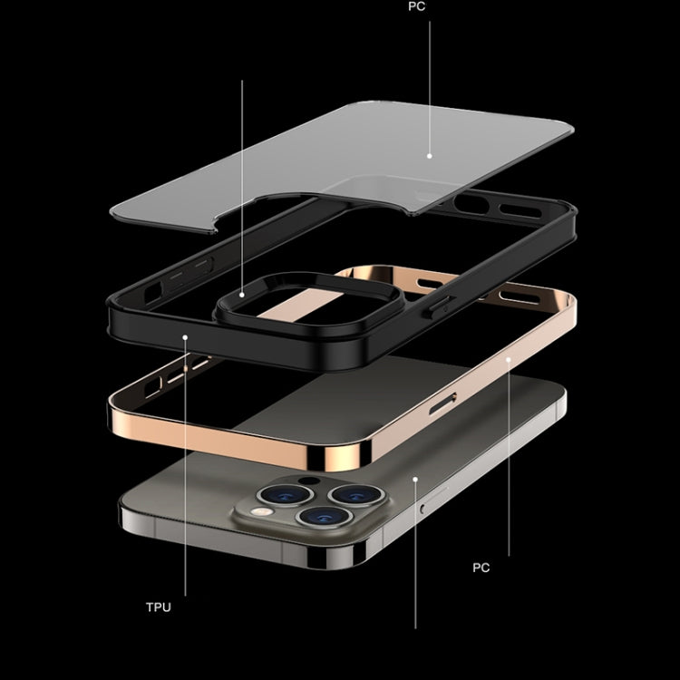 3 in 1 Electroplated Frame Phantom Phone Case, For iPhone 12 mini, For iPhone 12 Pro Max