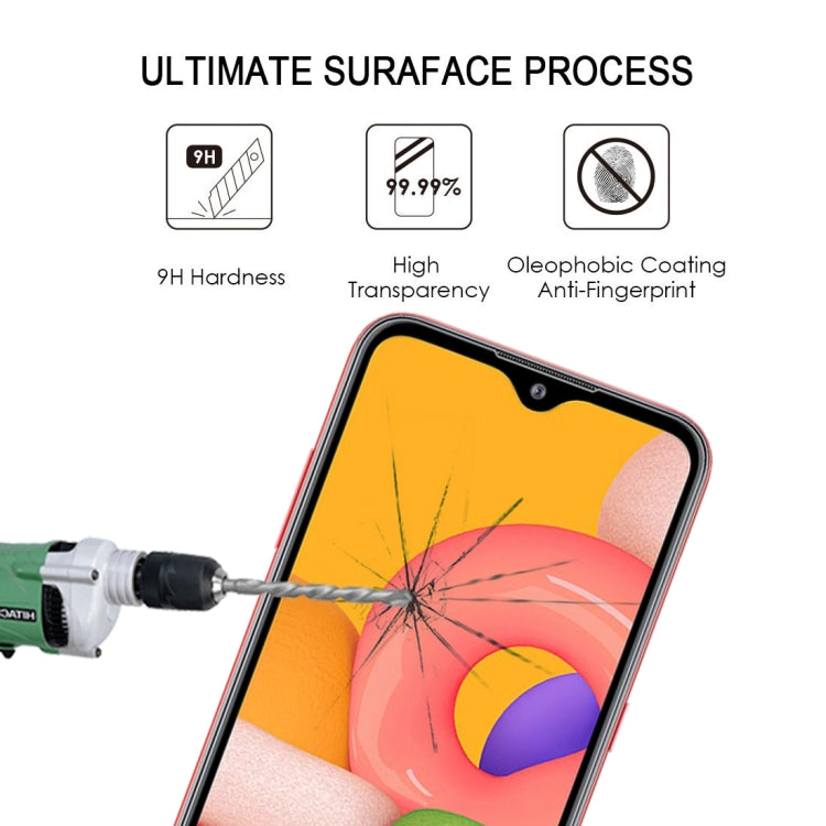 Lot de 25 films de protection d'écran en verre trempé, couverture intégrale, pour Galaxy A01, Galaxy Note 10 Lite, Motorola One Hyper, Motorola Moto G8 Power et Motorola Moto G8 Plus.