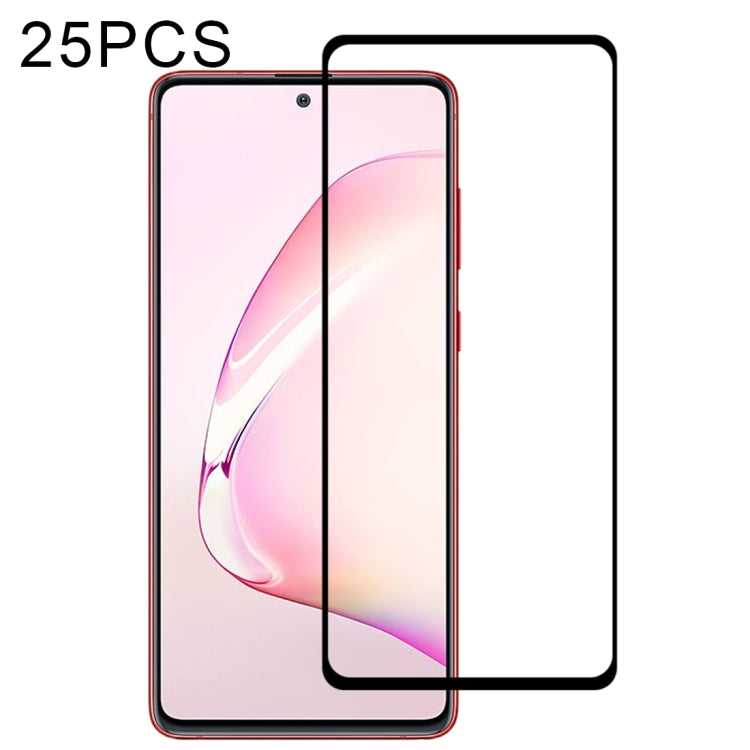 25 PCS Full Glue Full Cover Screen Protector Tempered Glass Film, For Galaxy A01, For Galaxy Note 10 Lite, For Motorola One Hyper, For Motorola Moto G8 Power, For Motorola Moto G8 Plus