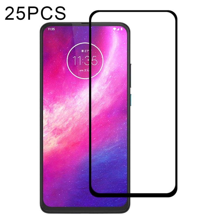 Lot de 25 films de protection d'écran en verre trempé, couverture intégrale, pour Galaxy A01, Galaxy Note 10 Lite, Motorola One Hyper, Motorola Moto G8 Power et Motorola Moto G8 Plus.