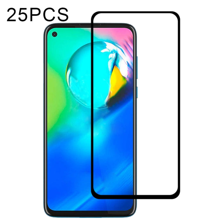 Lot de 25 films de protection d'écran en verre trempé, couverture intégrale, pour Galaxy A01, Galaxy Note 10 Lite, Motorola One Hyper, Motorola Moto G8 Power et Motorola Moto G8 Plus.