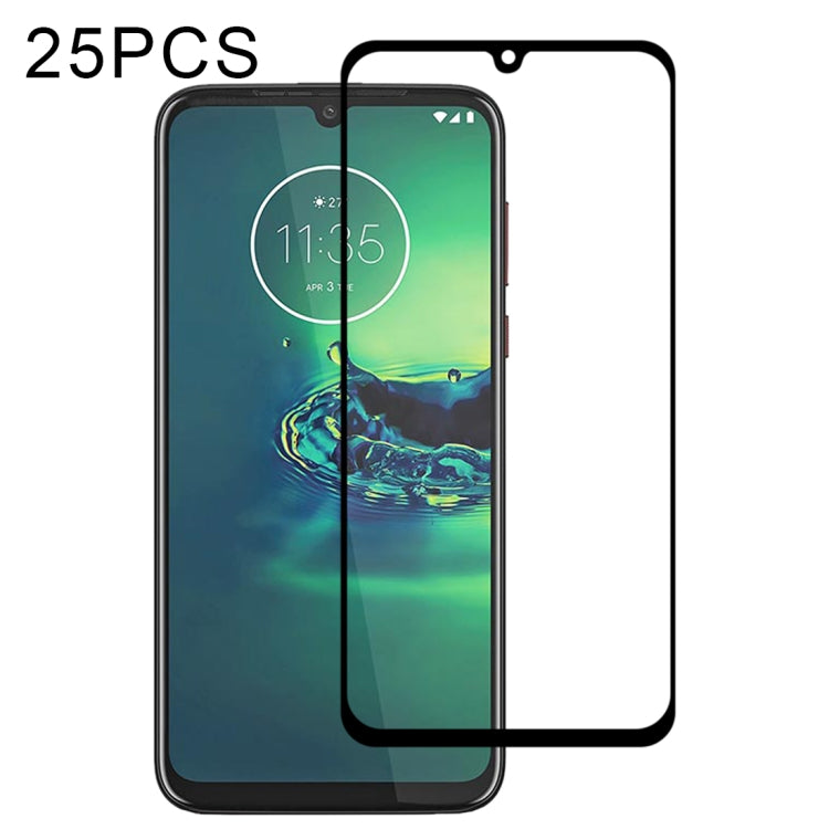 Lot de 25 films de protection d'écran en verre trempé, couverture intégrale, pour Galaxy A01, Galaxy Note 10 Lite, Motorola One Hyper, Motorola Moto G8 Power et Motorola Moto G8 Plus.