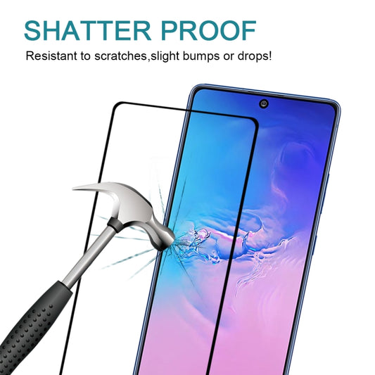 Close-up of 3D curved tempered glass film showing precision edge design for Samsung phones