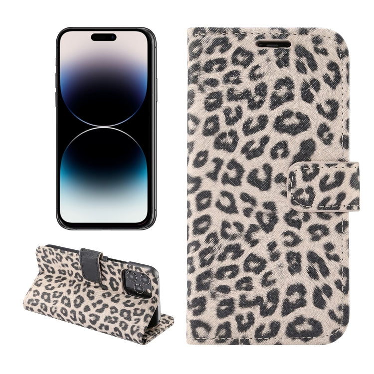 Leopard Pattern Horizontal Flip Leather Phone Case, For iPhone 14 Pro Max, For iPhone 14 Plus, For iPhone 14