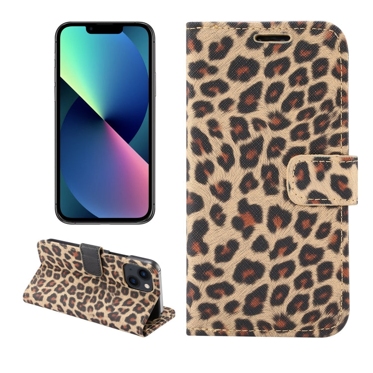 Leopard Pattern Horizontal Flip Leather Phone Case, For iPhone 14 Pro Max, For iPhone 14 Plus, For iPhone 14