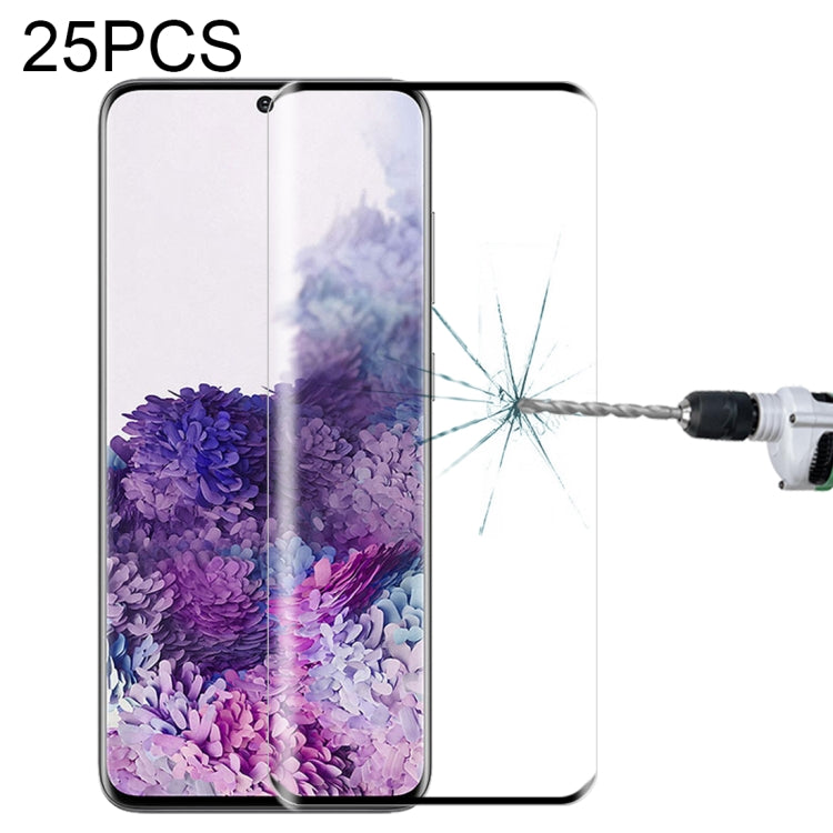 Lot de 25 films en verre trempé 3D à bords incurvés pour Samsung Galaxy S10 Lite, S20, S20+ et S20 Ultra