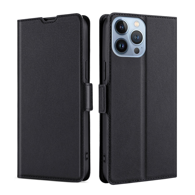 Ultra-thin Voltage Side Buckle Leather Phone Case, For iPhone 14, For iPhone 14 Plus, For iPhone 14 Pro, For iPhone 14 Pro Max