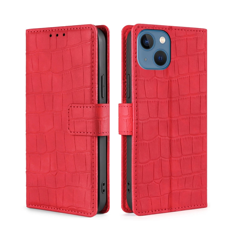 Skin Feel Crocodile Magnetic Clasp Leather Phone Case