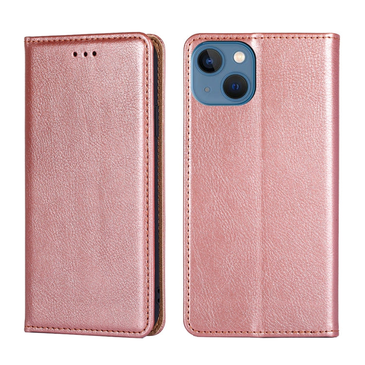 Gloss Oil Solid Color Magnetic Leather Phone Case