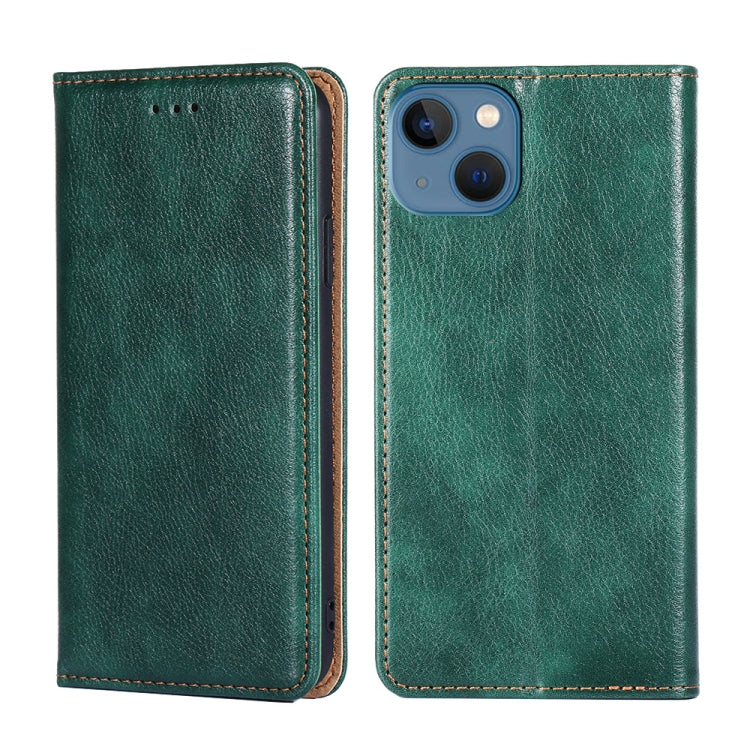 Gloss Oil Solid Color Magnetic Leather Phone Case