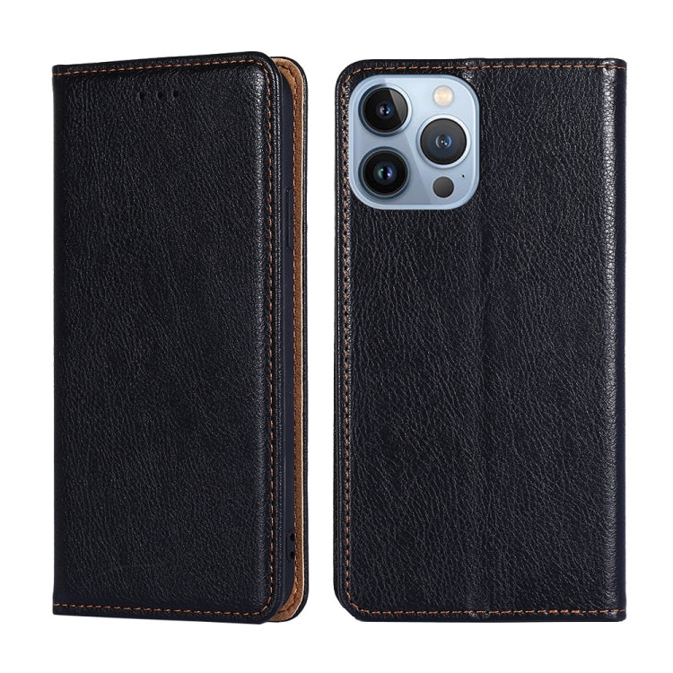 Gloss Oil Solid Color Magnetic Leather Phone Case
