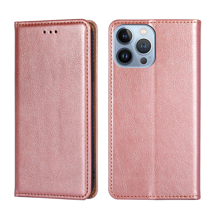 Gloss Oil Solid Color Magnetic Leather Phone Case