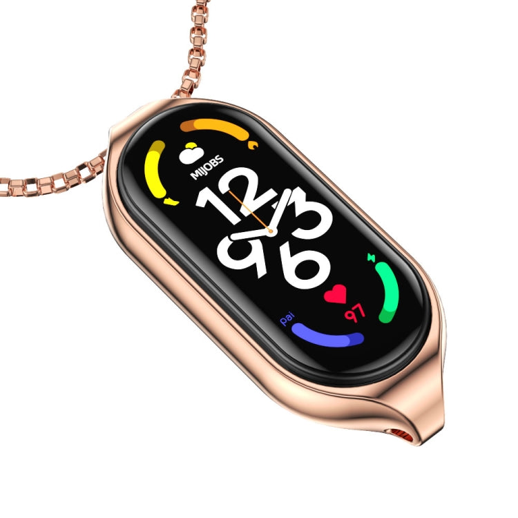 For Xiaomi Mi Band 7 / 7 NFC MIJOBS Metal Pendant Stainless Steel Watch Necklace