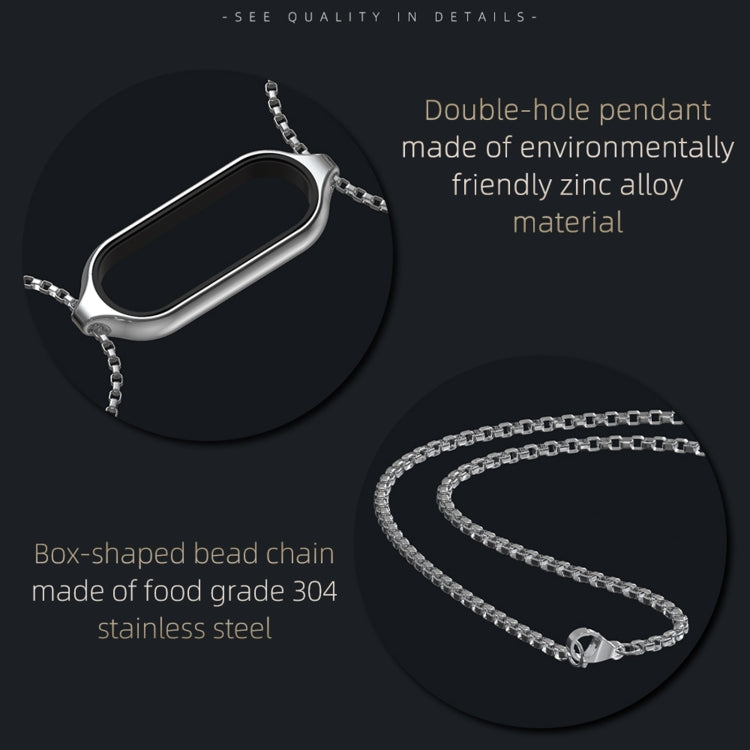 For Xiaomi Mi Band 7 / 7 NFC MIJOBS Metal Pendant Stainless Steel Watch Necklace