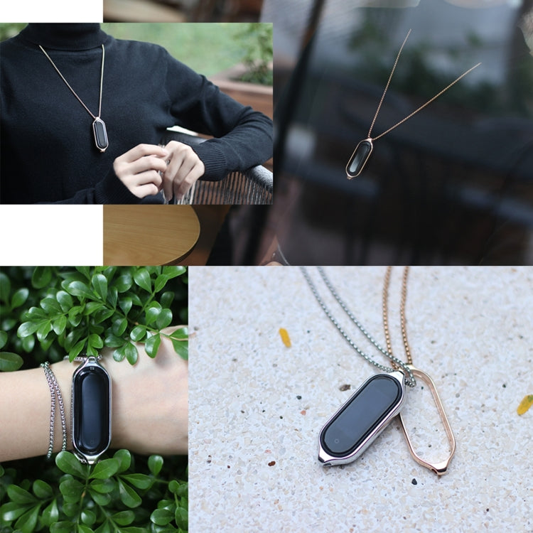 For Xiaomi Mi Band 7 / 7 NFC MIJOBS Metal Pendant Stainless Steel Watch Necklace