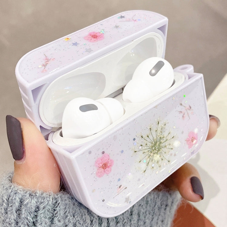 For AirPods Pro Gypsophila Flowers Pattern Wireless Earphone Protective Case, For AirPods Pro