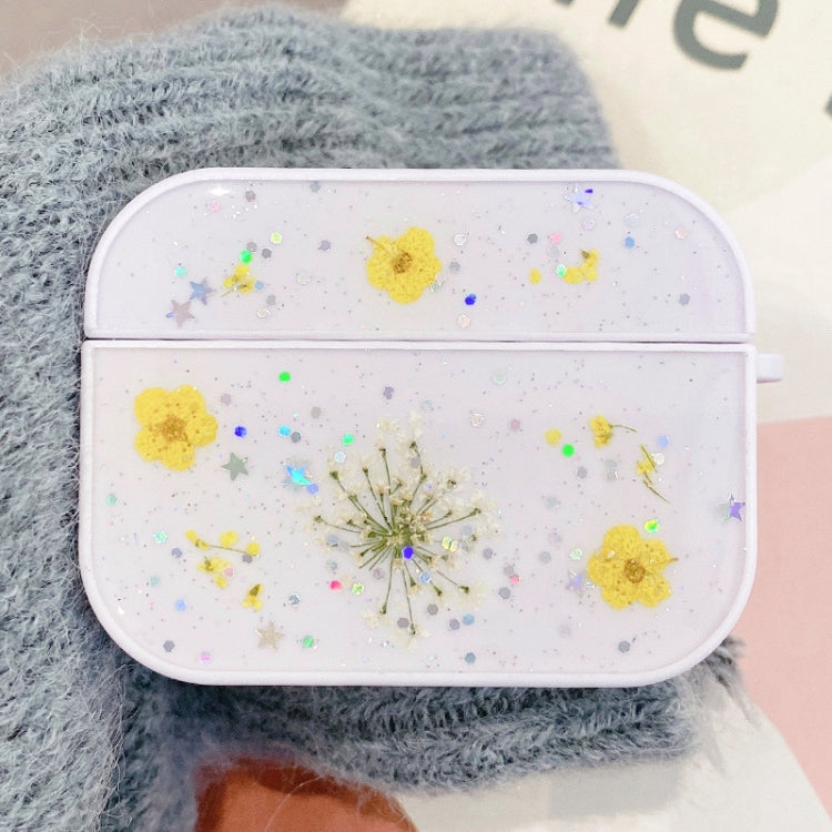 For AirPods Pro Gypsophila Flowers Pattern Wireless Earphone Protective Case, For AirPods Pro